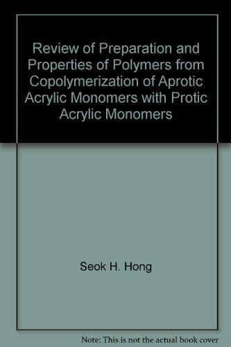 Buy Review of Preparation and Properties of Polymers from ...