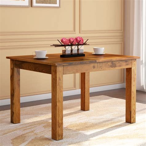 Mojave Decor Tim Sheesham Wood 4 Seater Dining Table Only for Dining ...