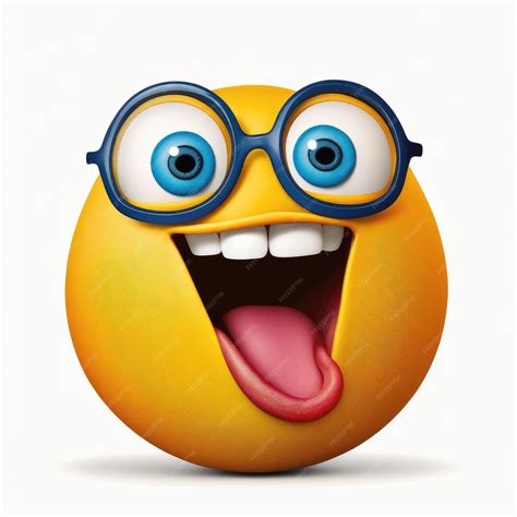 Premium AI Image | expressive emoticon face open mouth emoji showing tongue
