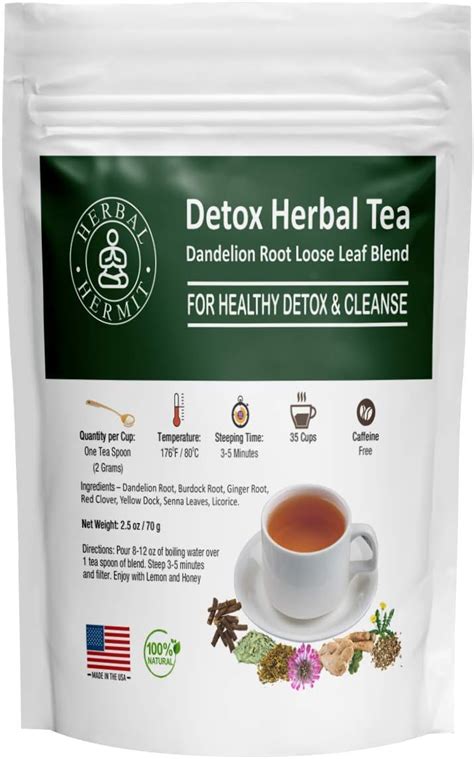 Buy Herbal Hermit Burdock Root Tea with Dandelion Root for Liver and ...