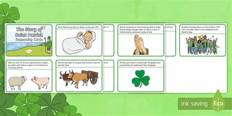 Saint Patrick Story Sequencing Cards (teacher made) - Twinkl