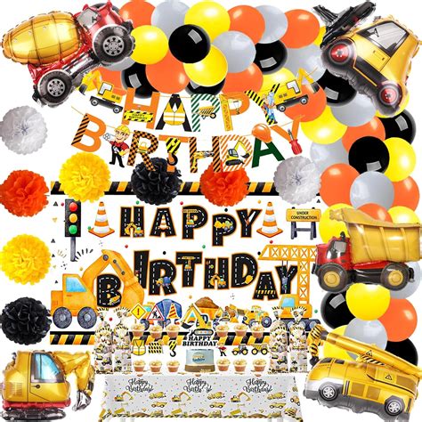 Amazon.com: Construction Birthday Party Supplies, Construction Party ...