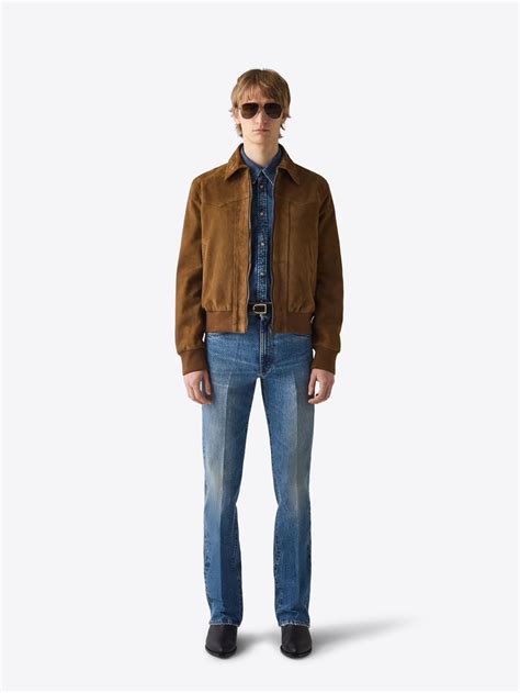 LEATHER JACKET 77 BROWN in 2025 | Suede jacket men, Brown jacket outfit ...