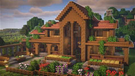 Image result for Minecraft Large Farm House Tutorial