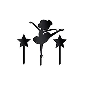 Sticker Hub Dancing Girl Black Cake Topper_CTB130 : Amazon.in: Toys & Games