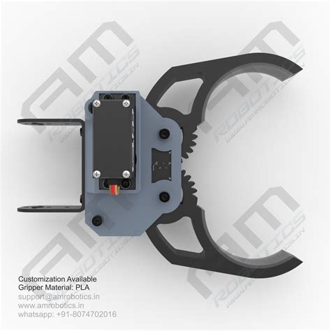 3D Printed Robotic Arm Gripper with MG996R Servo Motor Mount Model 3 ...
