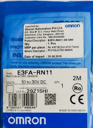 Pendant Button - e3fa-rn11 photoelectric sensar Omron Trader - Retailer ...