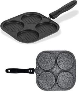 BIGWIN Nonstick Grill Mini Uttapam Tawa/Multi-Snack Maker 4 in 1 (Black ...