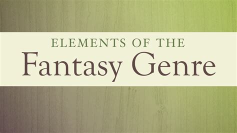 What Are The Elements Of A Fantasy at Michael Oglesby blog