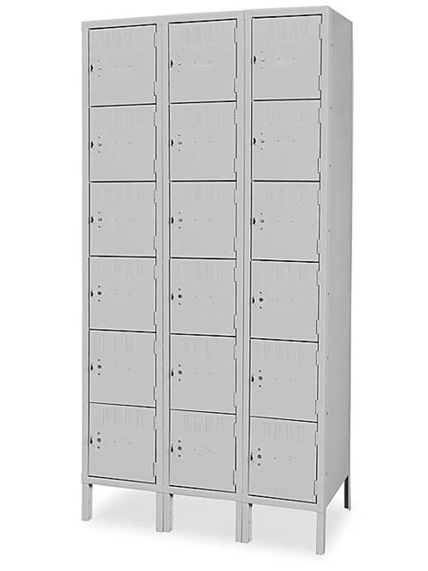 Uline Industrial Lockers - Six Tier, 3 Wide, Unassembled, 36" Wide, 12 ...