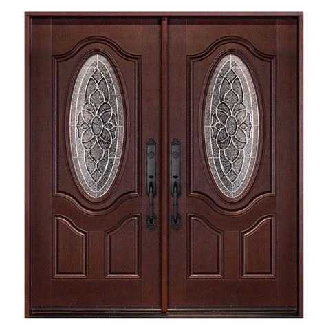 Buy Fiberglass Door Double-Open Doors Front Entry Exteriror Entrance ...