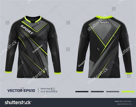 Long Sleeve Jersey Design Vector Illustration Stock Vector (Royalty ...