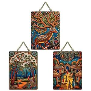 Artvibes Traditional Indian Nature Artwork Decorative MDF Wooden Wall ...