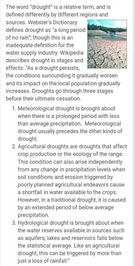 Introduction on drought - Brainly.in