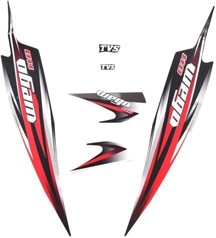 Sticker & Decal for Scooter (Red, Multicolor) (Tvs Wego 110 Scooty ...