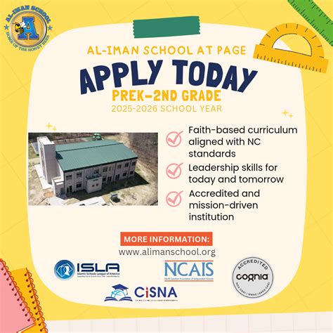 Applications Open For 2025-2026 School Year at Al-Iman School – Page ...