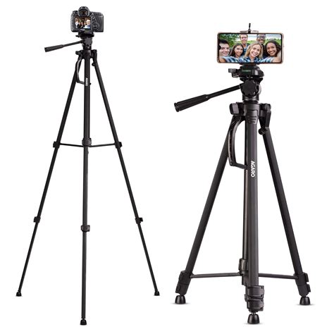 Buy AGARO Adjustable Camera Tripod Stand with Mobile Phones Clip ...