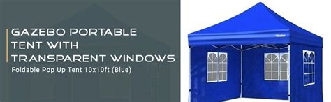 Invezo Gazebo Outdoor Tent 10x10 feet (24 kgs with 3 European Side ...