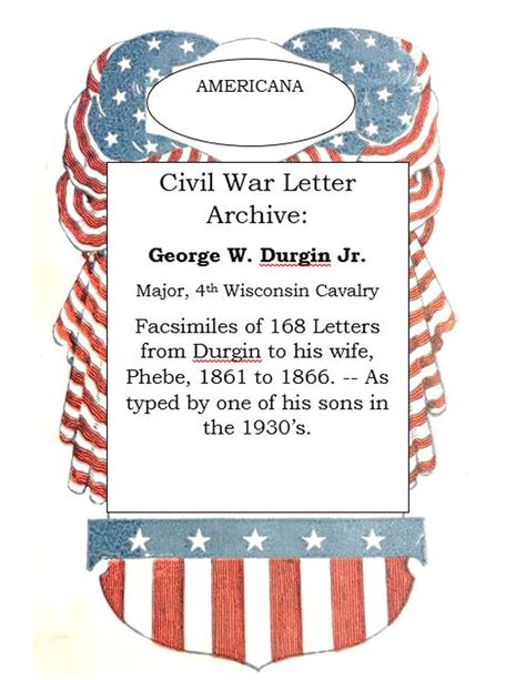 Civil War Letter Archive: George W. Durgin Jr. Major, 4th Wisconsin ...
