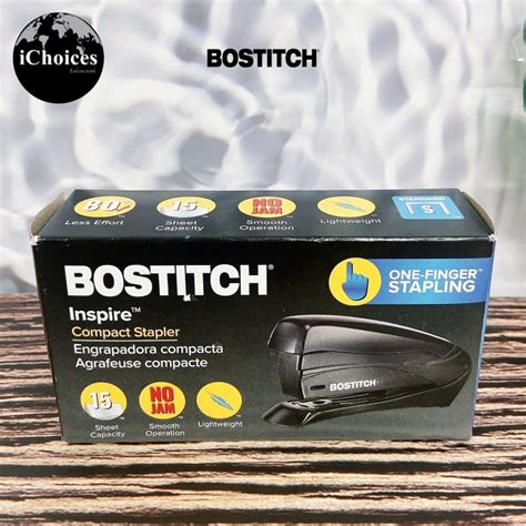 [Bostitch] Inspire Compact Stapler, 15 Sheet Capacity, One Finger Use ...