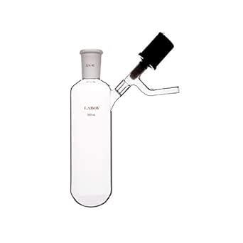 Laboy Glass 350mL Schlenk Reaction Tube with 29/42 Outer Joint & 0-4mm ...