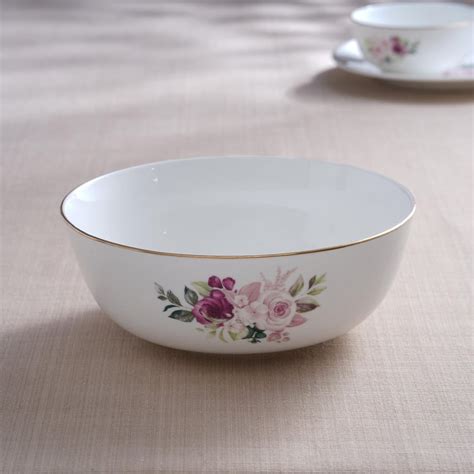 Buy Lucas Roohi Bone China Printed Serving Bowl - 1.2L from Home Centre ...