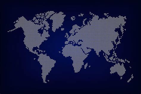 Vector Dotted World Map 的图像结果