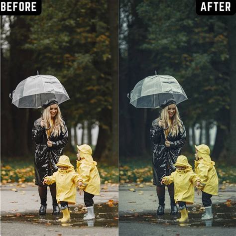 Moody Rain Lightroom Presets – Rainy Effect & Cinematic Photo Editing ...