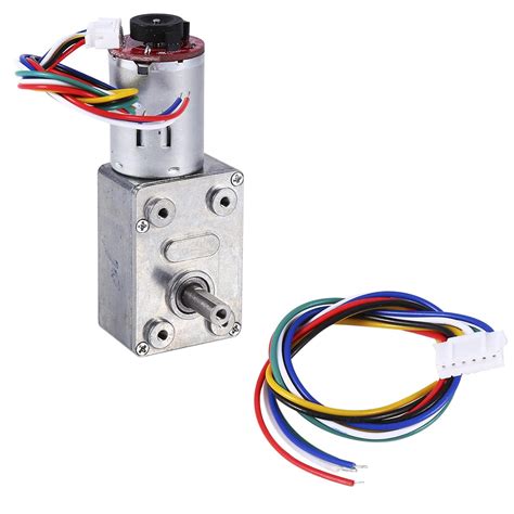 10RPM DC Worm Gear Motor 12V High Reduction high dc Motor with Encoder ...