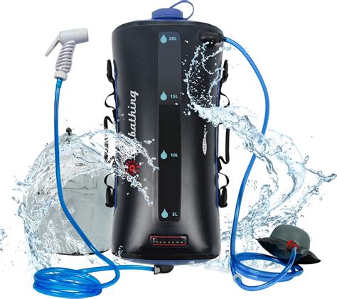 AFISHTOUR 20L5.4 Gallons Portable Camping Shower Bag - Solar India | Ubuy