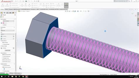Insert External Thread On a SolidWorks Part 的图像结果