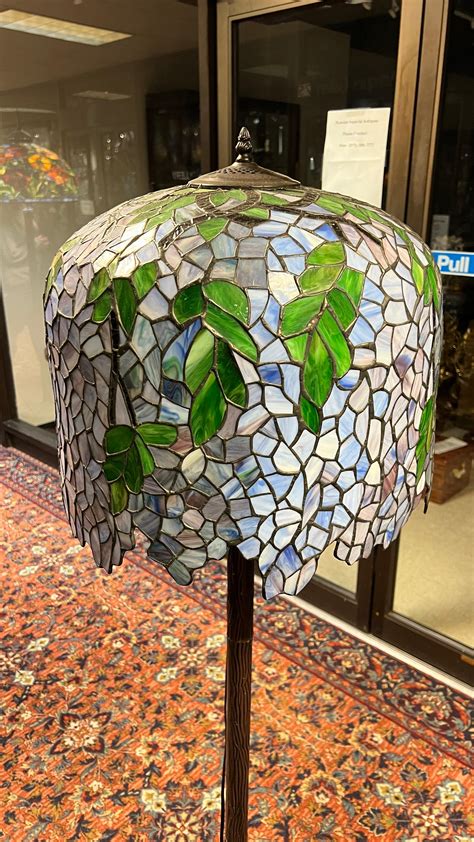 Wisteria Stained Glass and Bronze Floor Lamp After Louis Comfort ...