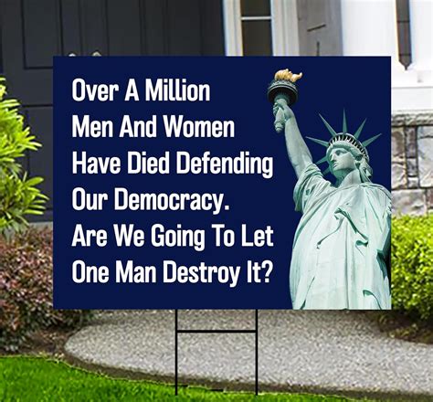 Amazon.com : Save The Democracy Yard Sign - Resist Hate Lawn Sign, Anti ...