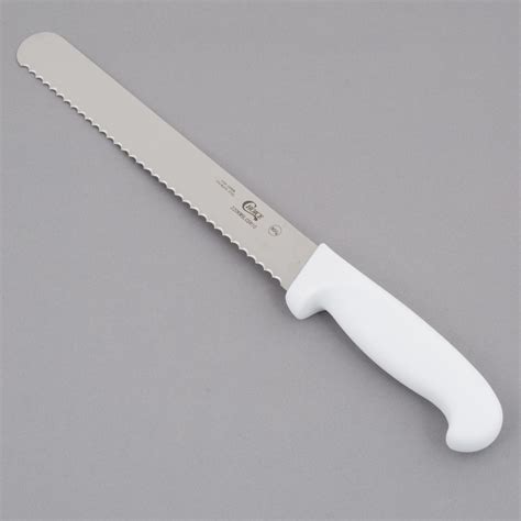 Choice 10" White Serrated Edge Slicing / Bread Knife