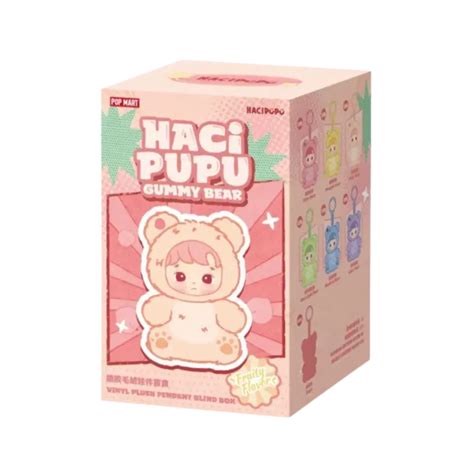 Pop Mart HACIPUPU Gummy Bear Series Vinyl Plush Pendant Single Blind B