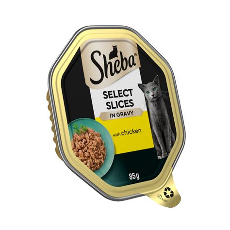 SHEBA® Select Slices Adult Wet Cat Food with Chicken in Gravy 85g Tray ...