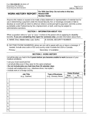2024 Form SSA-3369-BK Fill Online, Printable, Fillable, Blank - pdfFiller
