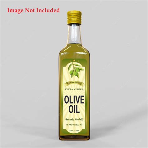 Olive Bottle Mockup Psd 500 Ml