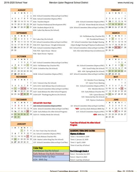 Academic Calendar Uri