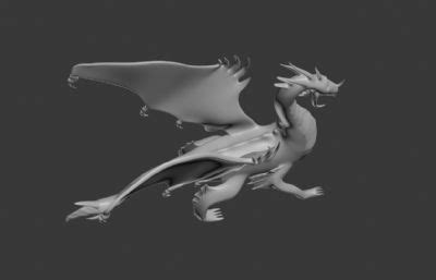 龙西方毒龙模型,爬行动物,动物模型,3d模型下载,3D模型网,maya模型免费下载,摩尔网