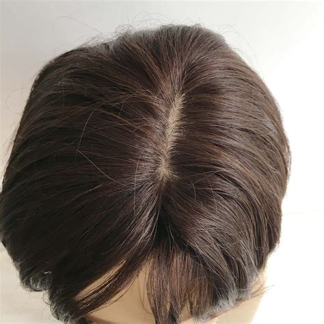 Men Dark Brown Real Human Hair, Short Curtain Bangs Wig - nevermindyrhead