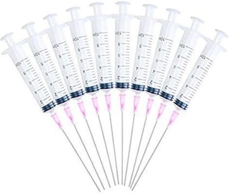 Dispo 10 PCS Ink Syringes 10ML Adding Tools with Needle for ...
