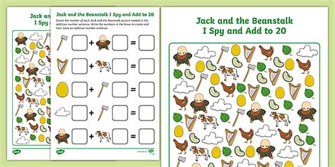 👉 Jack and the Beanstalk I Spy and Add to 20