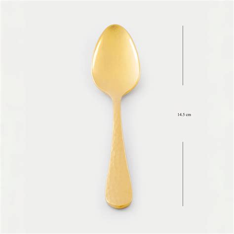 Shop Set of 6 Gold Stainless Steel Tea Spoons - at Best Price Online in ...