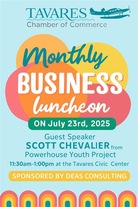Tavares Monthly Business Luncheon with guest speaker: Scott Chevalier ...