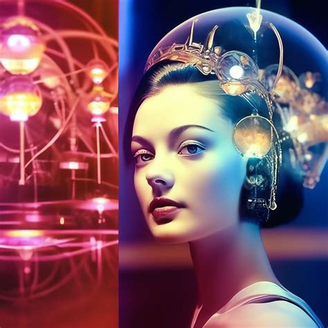 "Glamorous quantum physics" — image created in Shedevrum
