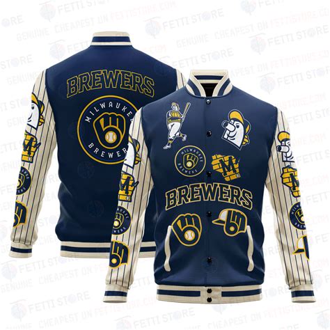 Milwaukee Brewers Major League Baseball AOP Varsity Jacket - Sports ...