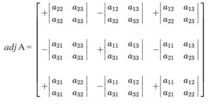 Image result for Adjoint Matrix Properties