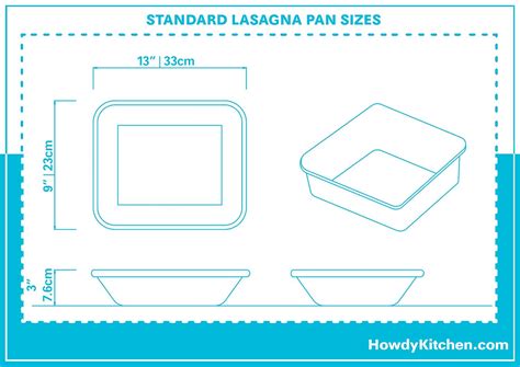 Standard Lasagna Pan Sizes (with Drawings) - HowdyKitchen