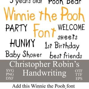 Classic Winnie the Pooh PNG, SVG Clip Art Black and White Graphics for ...